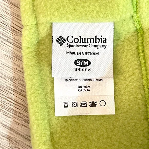 New Columbia Head Ring Headband Baddabing S/M Wasabi Light Green Fleece NWT - Picture 5 of 6